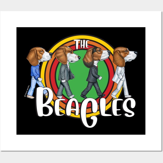 The Beagles TWO Wall Art by Danny Gordon Art